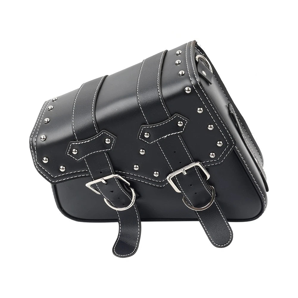 1PC Universal Motorcycle Saddle Bag Luggage Tool Bag Left Side #27C Black