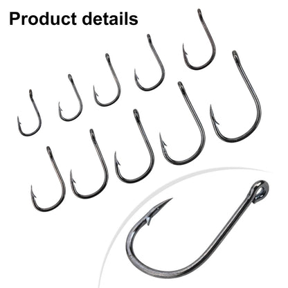 500100pcs High Carbon Steel Fishhook Set for Fishing