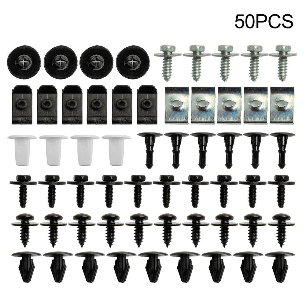 50pcs Fasteners for Car Engine Undertray Cover Clips (Universal)