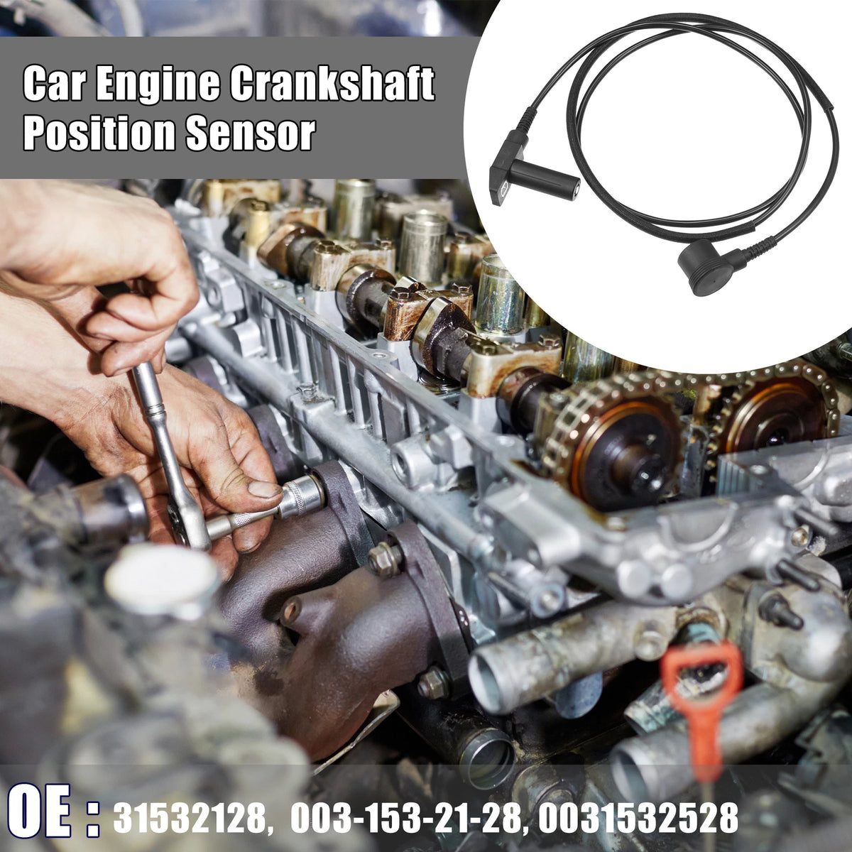 Crankshaft Position Sensor 31532128 for Mercedes-Benz S600 SL600 (1994–1995)