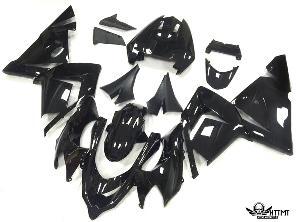 Gloss Black Fairing Kit for Kawasaki Ninja ZX10R (2004–2005)