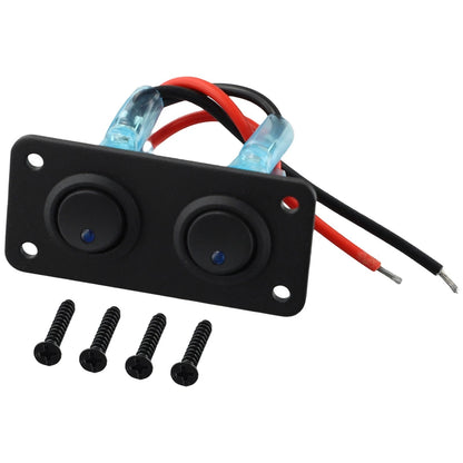 Rocker Switch Panel for Universal Applications (72mm x 40mm) Black