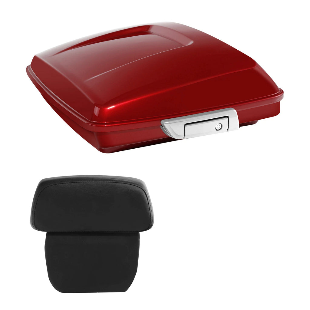 Razor Trunk with Backrest Pad for Harley Road Glide (2014–2024) Wicked Red