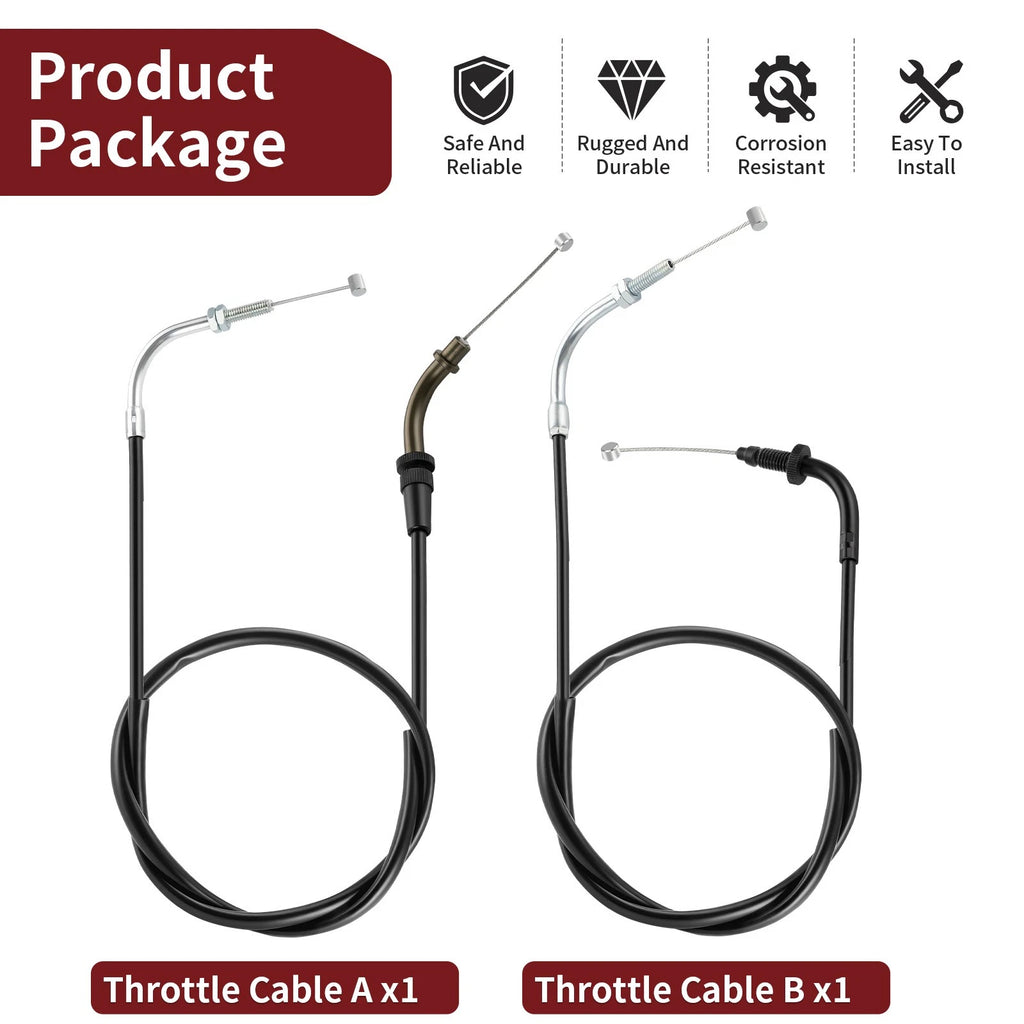 Throttle Cable Set for Yamaha V Star 250 XV250 (2008–2024)