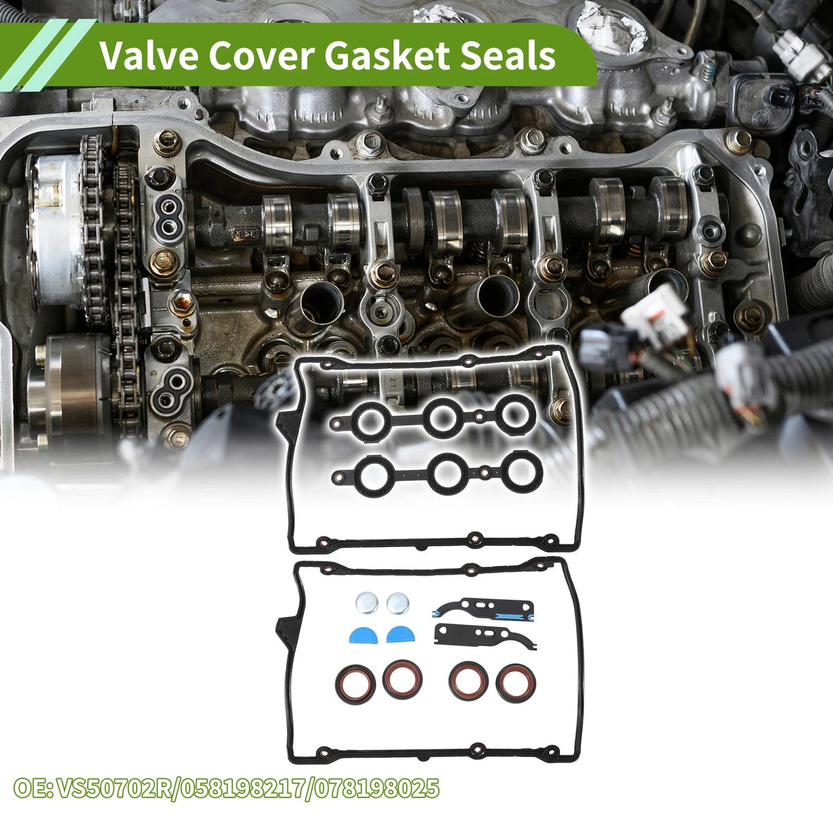Valve Cover Gasket Set for Audi A4 A6 S4 and VW Passat 2.7L 2.8L (1999–2015)