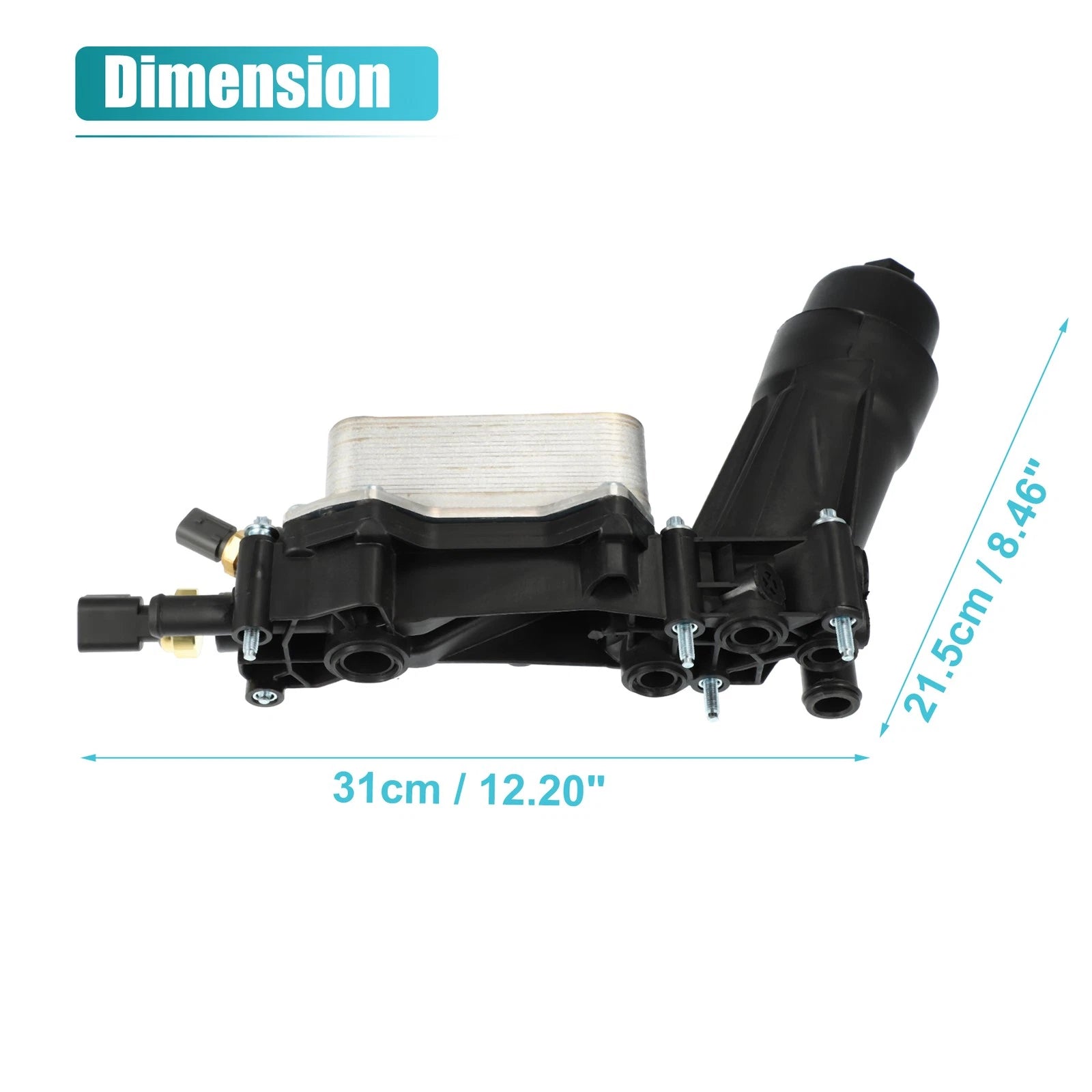 Engine Oil Cooler Housing with Gaskets Sensor Assembly for Dodge (2011–2019)