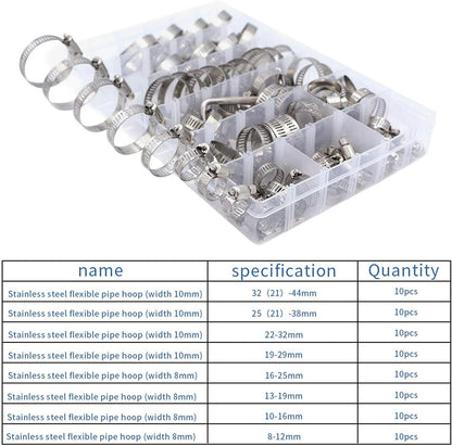 80 Pcs Hose Clips for Water Pipe (Temperature Resistant)