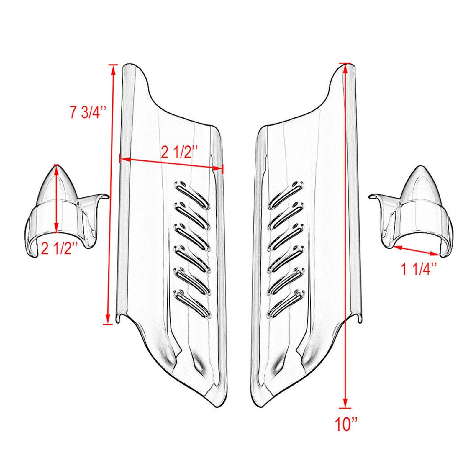 Fork Lower Leg Deflectors Shield Cover for Harley Touring Electra Glide (2000–2013)