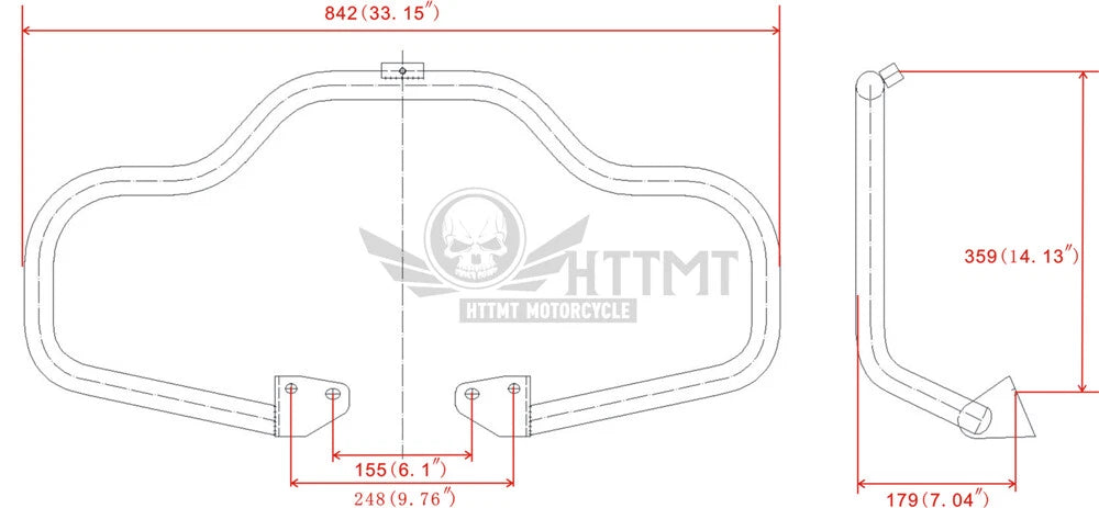 Chrome Engine Guard Highway Crash Bar for Harley Dyna (2012–2017)
