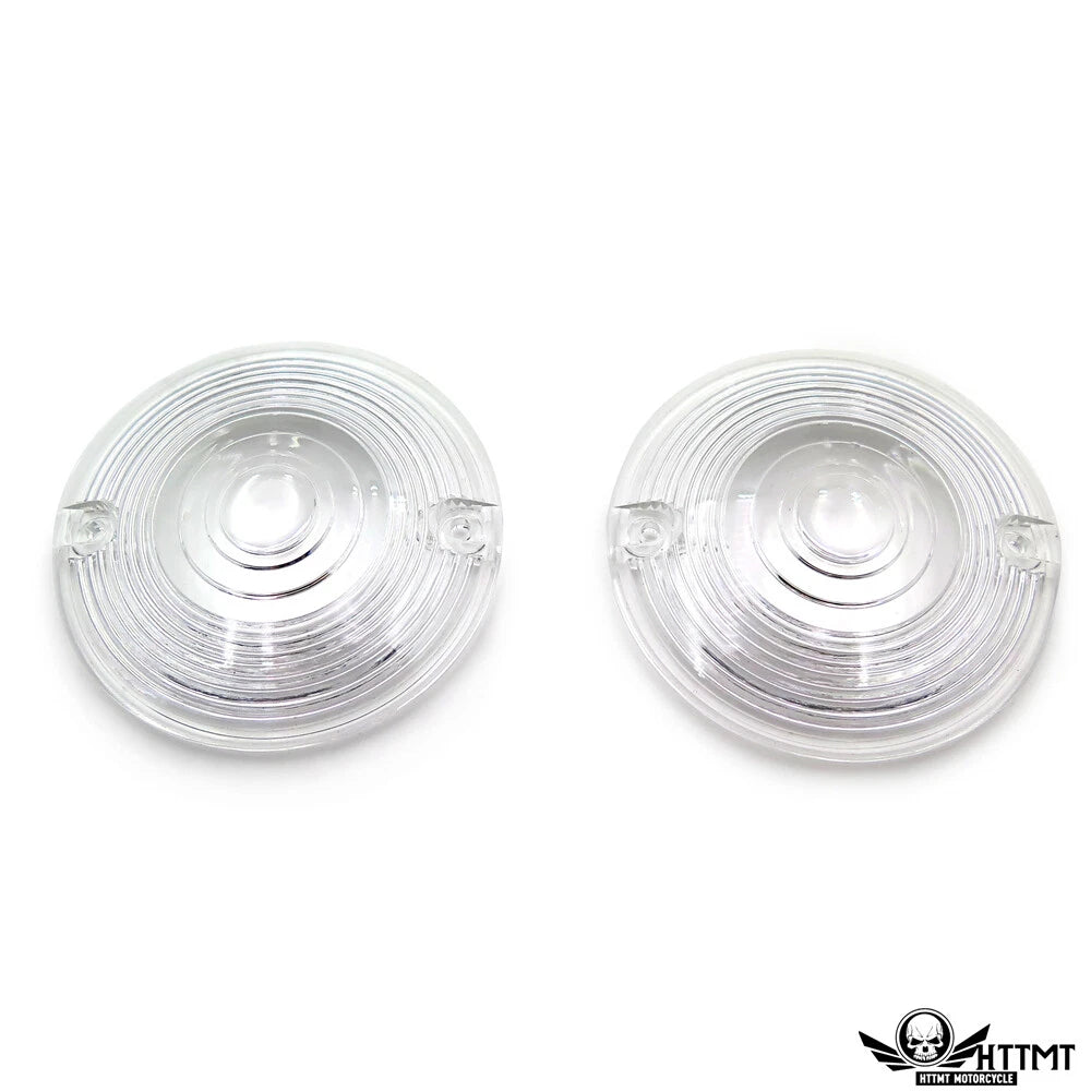 Clear Flat Turn Signal Lens Covers for Harley Road Glide Road King (1986–2012)