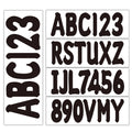 Set of 4 Boat Numbers and Letters Decal Stickers A-Z 0-9 Black