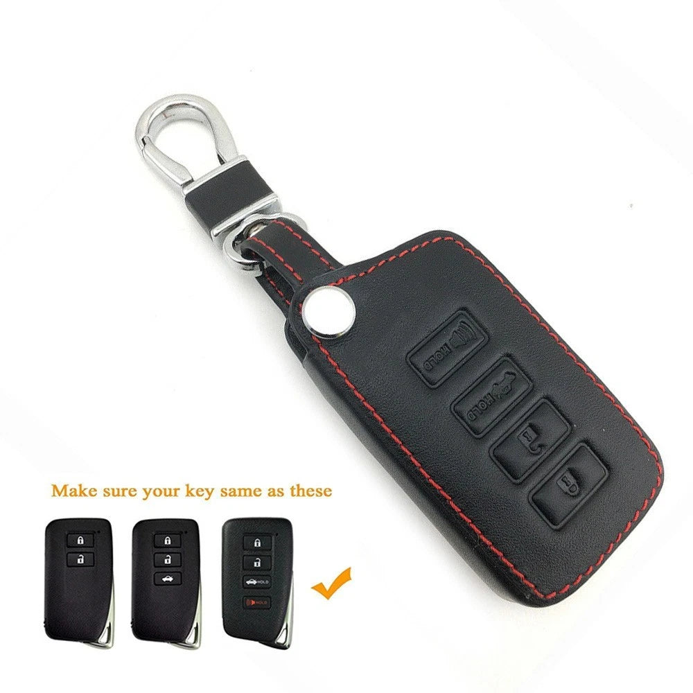 4-Button Leather Key Fob Case for (2010–2023)