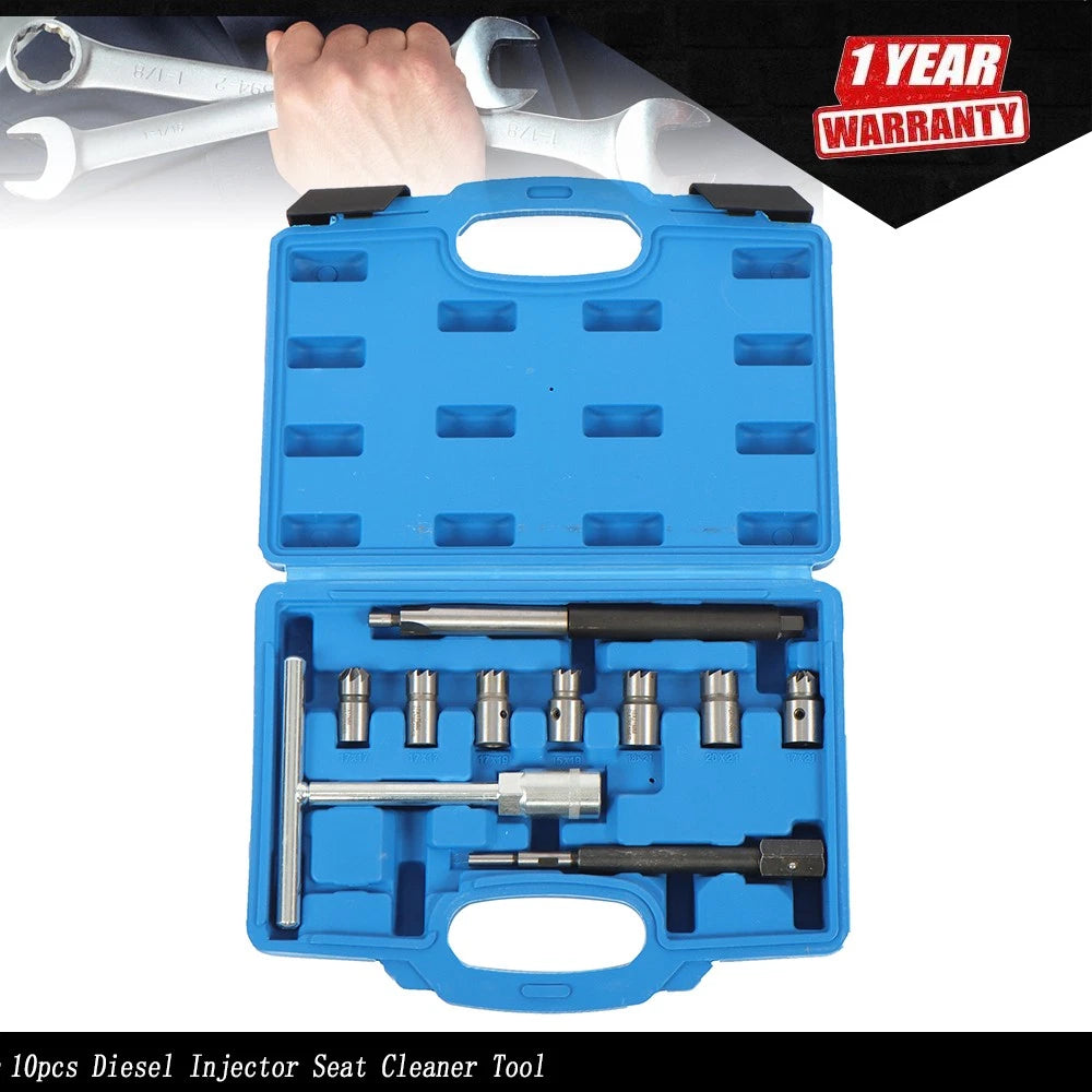 10pcs Diesel Injector Seat Cleaner Tool Set for Auto