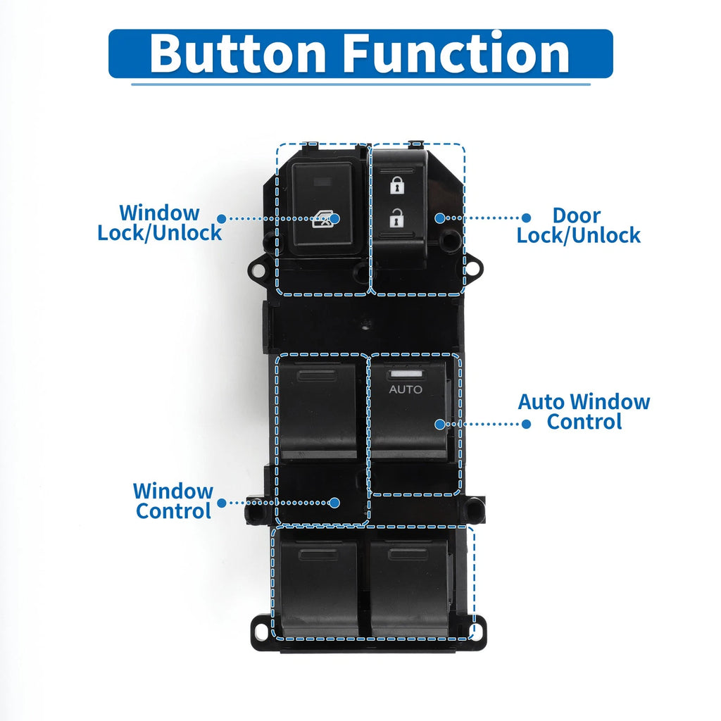 Front Right Power Window Switch for Honda City (2014–2020)