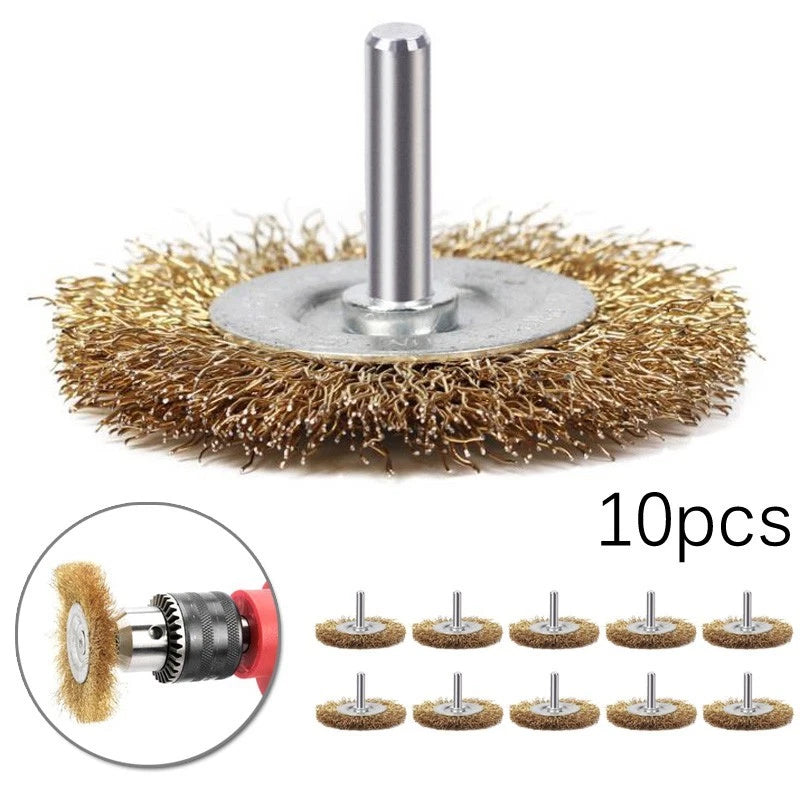 10X Electric Copper Wire Wheel Brushes for Sanding and Grinding Tools
