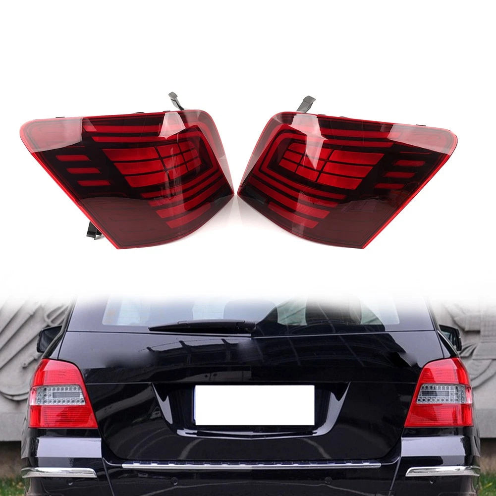 Tail Light Mounting Lens Red for Mercedes Benz GLK-Class X204 (2007–2015) Pair