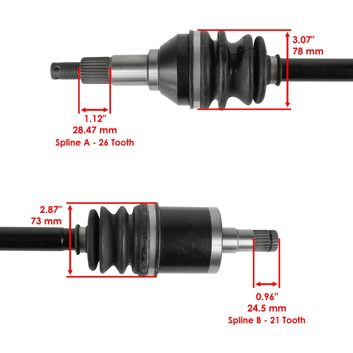 Front Left Complete CV Joint Axle for Can Am Commander 800R (2011–2012)