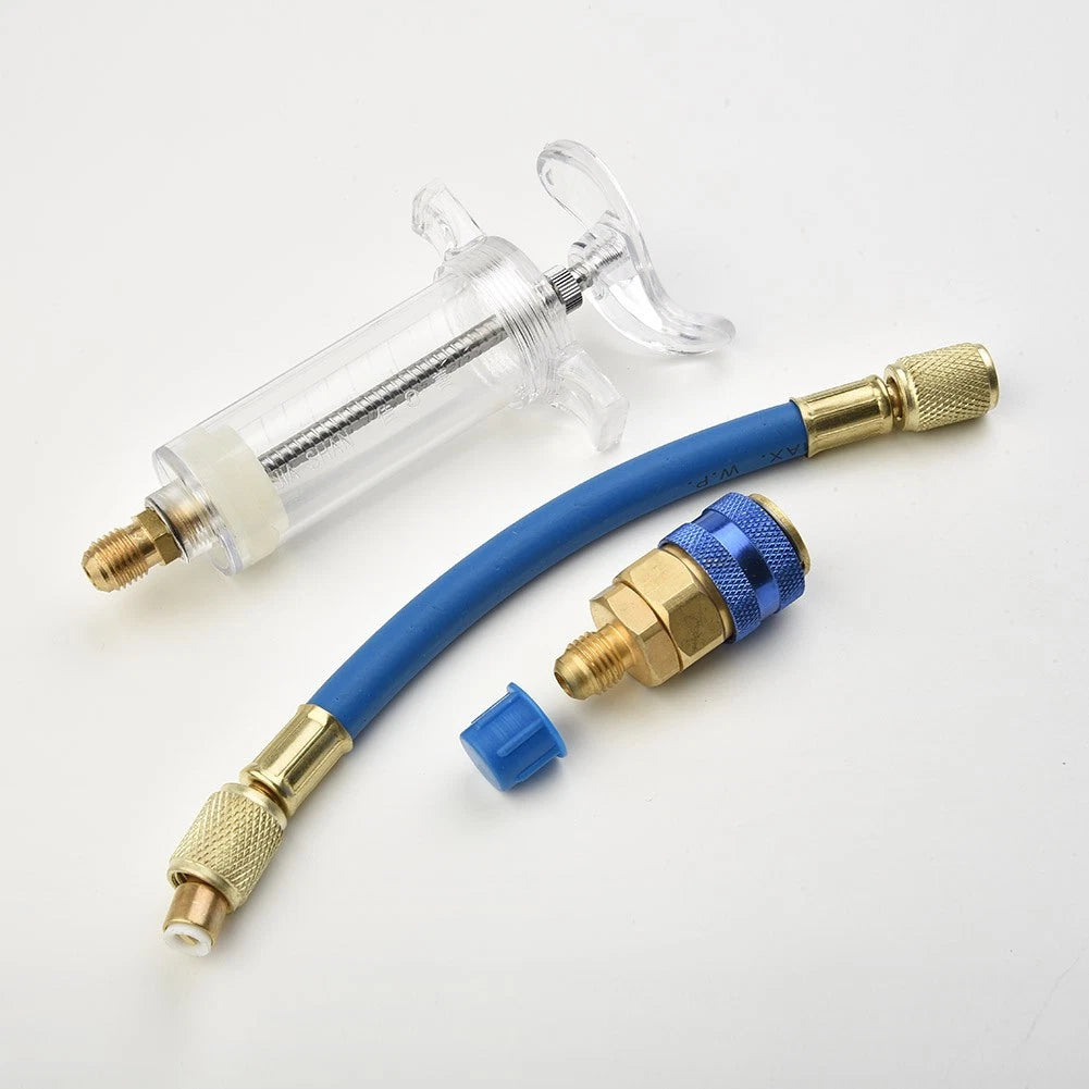 Air Con Oil/Dye Injector 30ml with Low Side Quick Coupler for 1/4 SAE