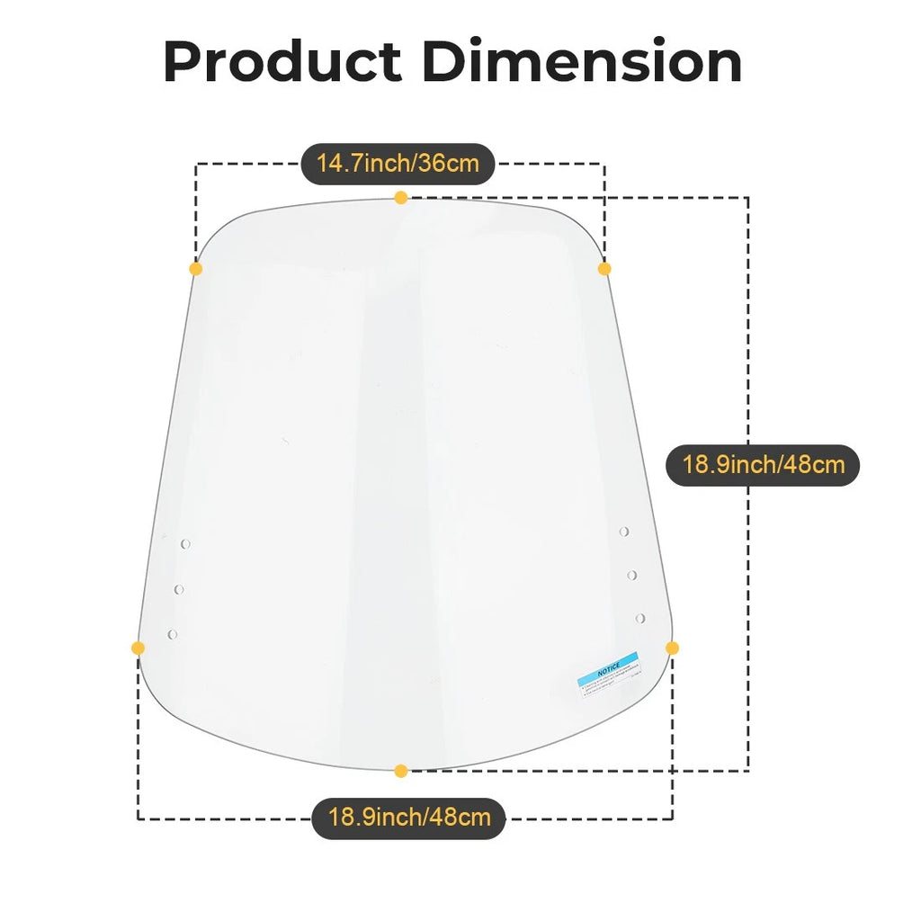 Scooter Windshield Windscreen for Yamaha Zuma 125 (2009–2021)