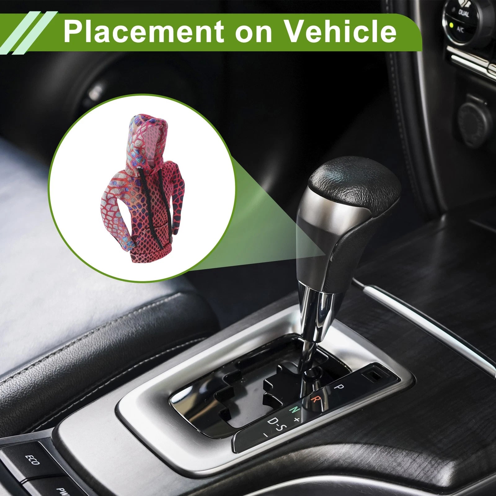 Gear Shift Knob Cover for Universal Fit (6.3"x5.12")