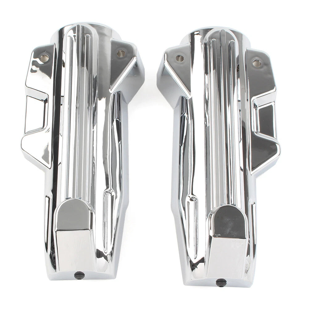 Chrome Lower Fork Covers for Harley Electra Street Road Glide King (2014–2022)