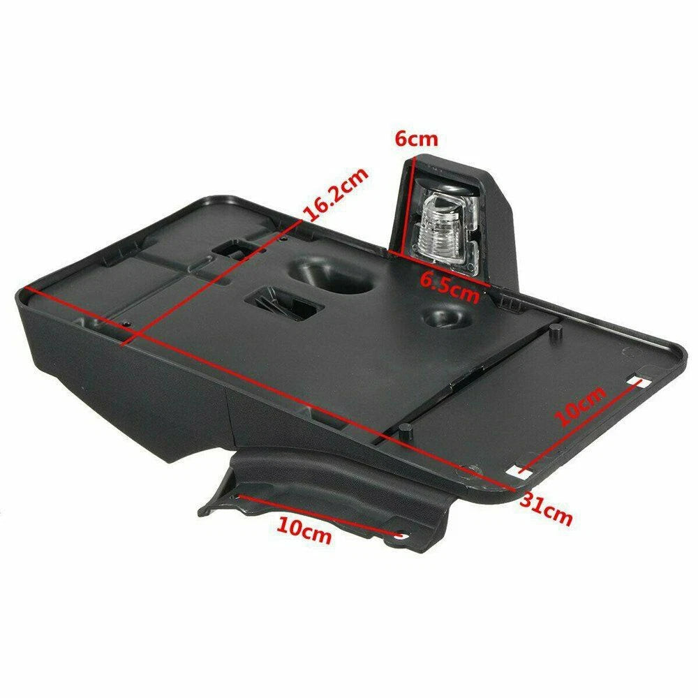 Rear License Plate Bracket & Light for Jeep Wrangler JK (2007–2018)