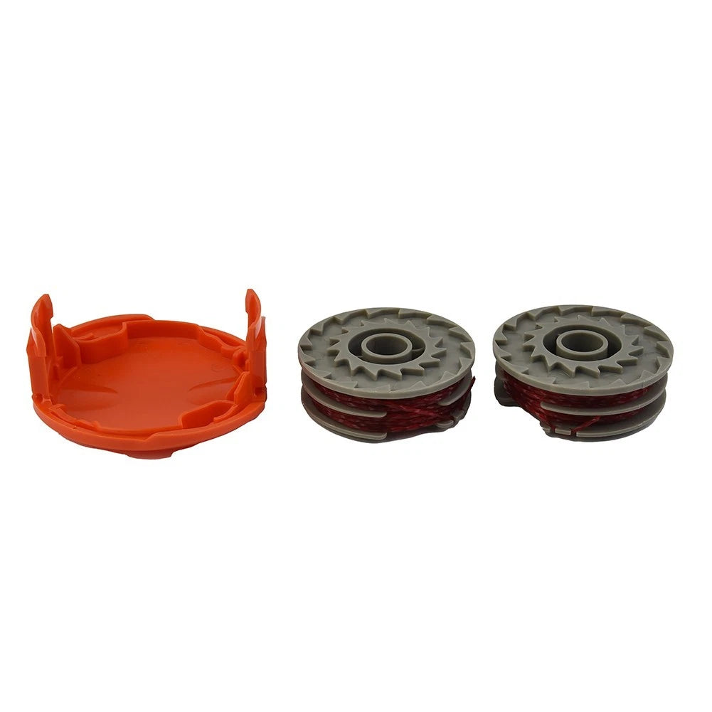 2X Double Autofeed Spool & Line & Cap Cover for Flymo Trimmers