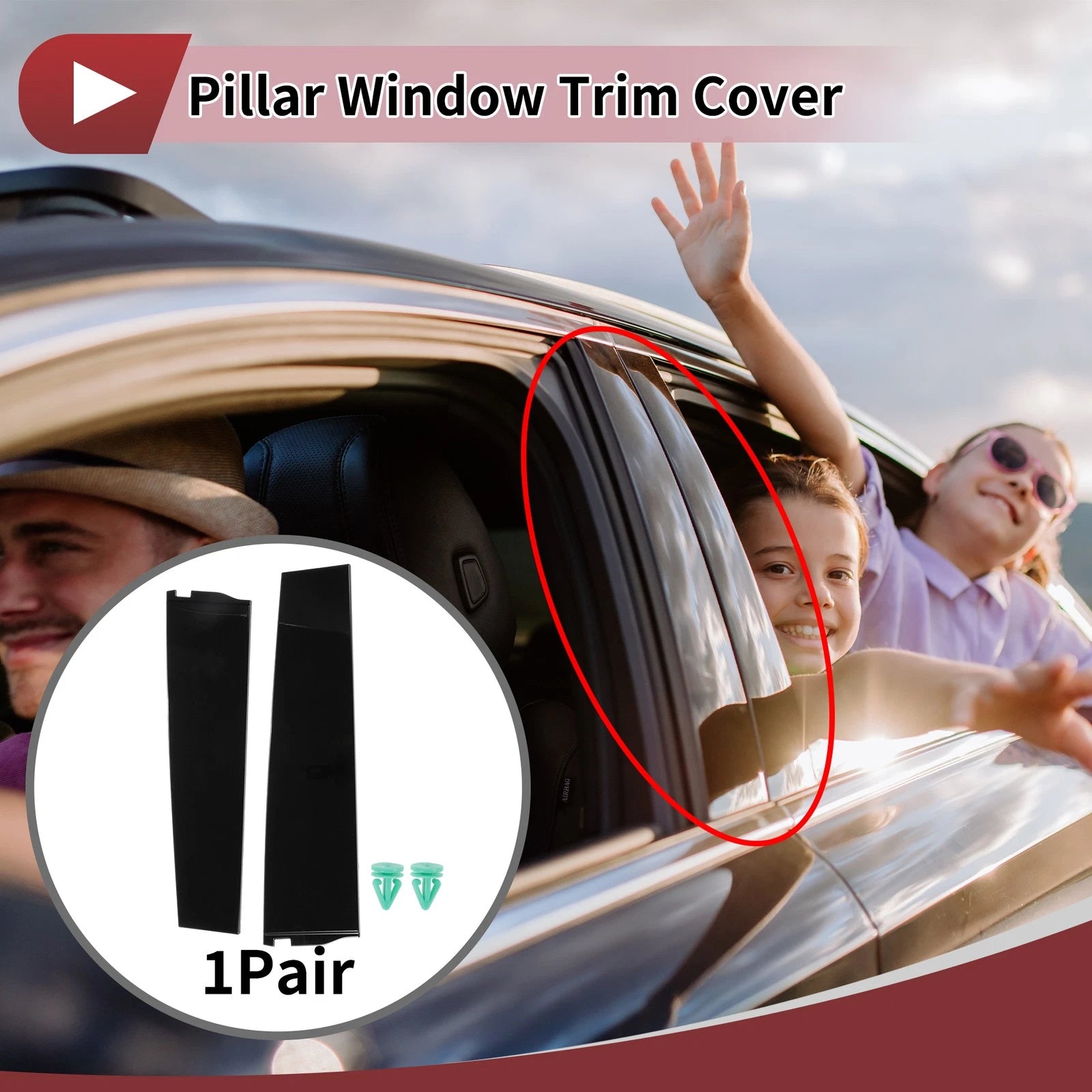 C Pillar Door Window Trim Replacement for Cadillac Escalade (2015–2018)