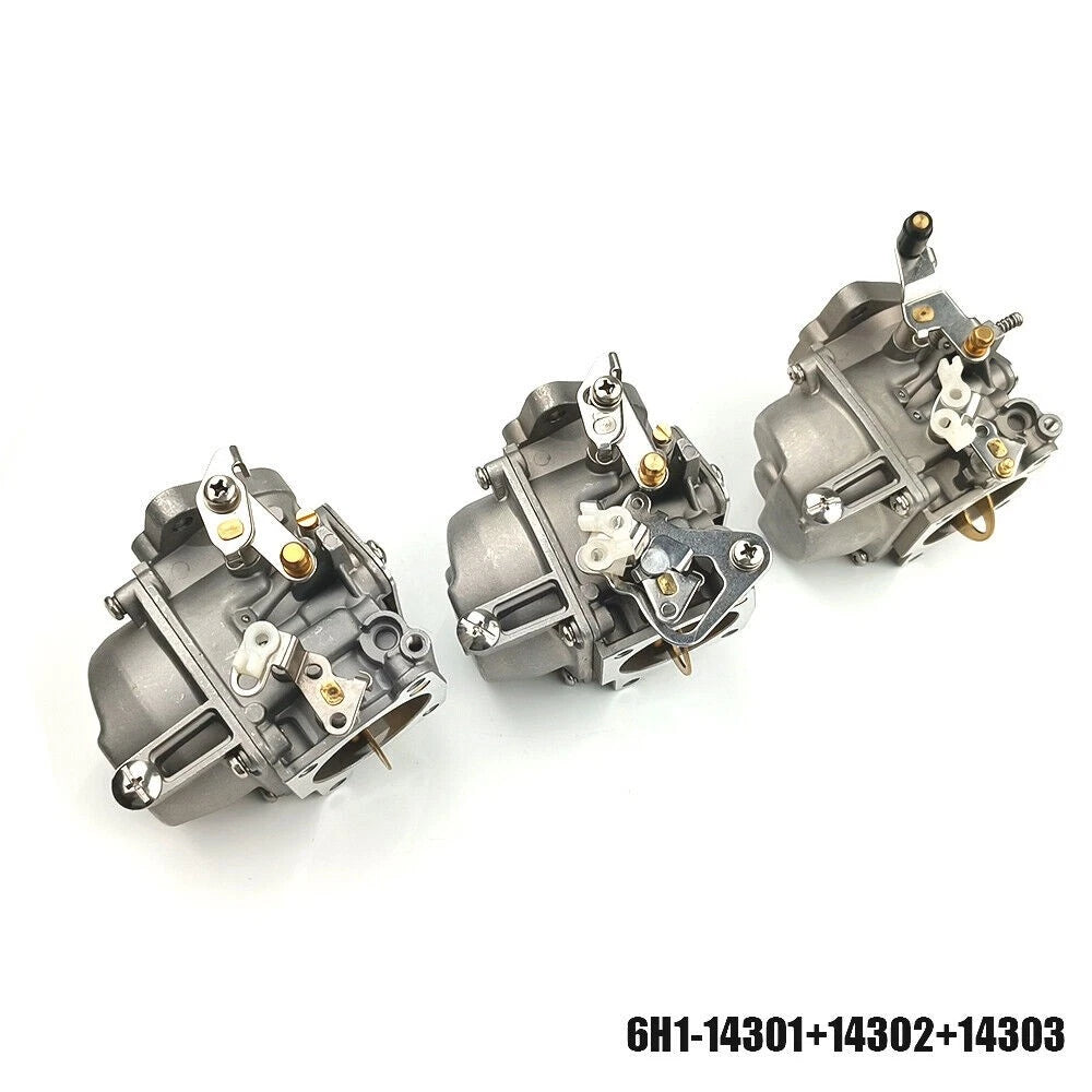 Outboard Boat Carburetor for Yamaha 2-Str 85HP (1985–1995) 6H1-14301 6H1-14302 6H1-14303