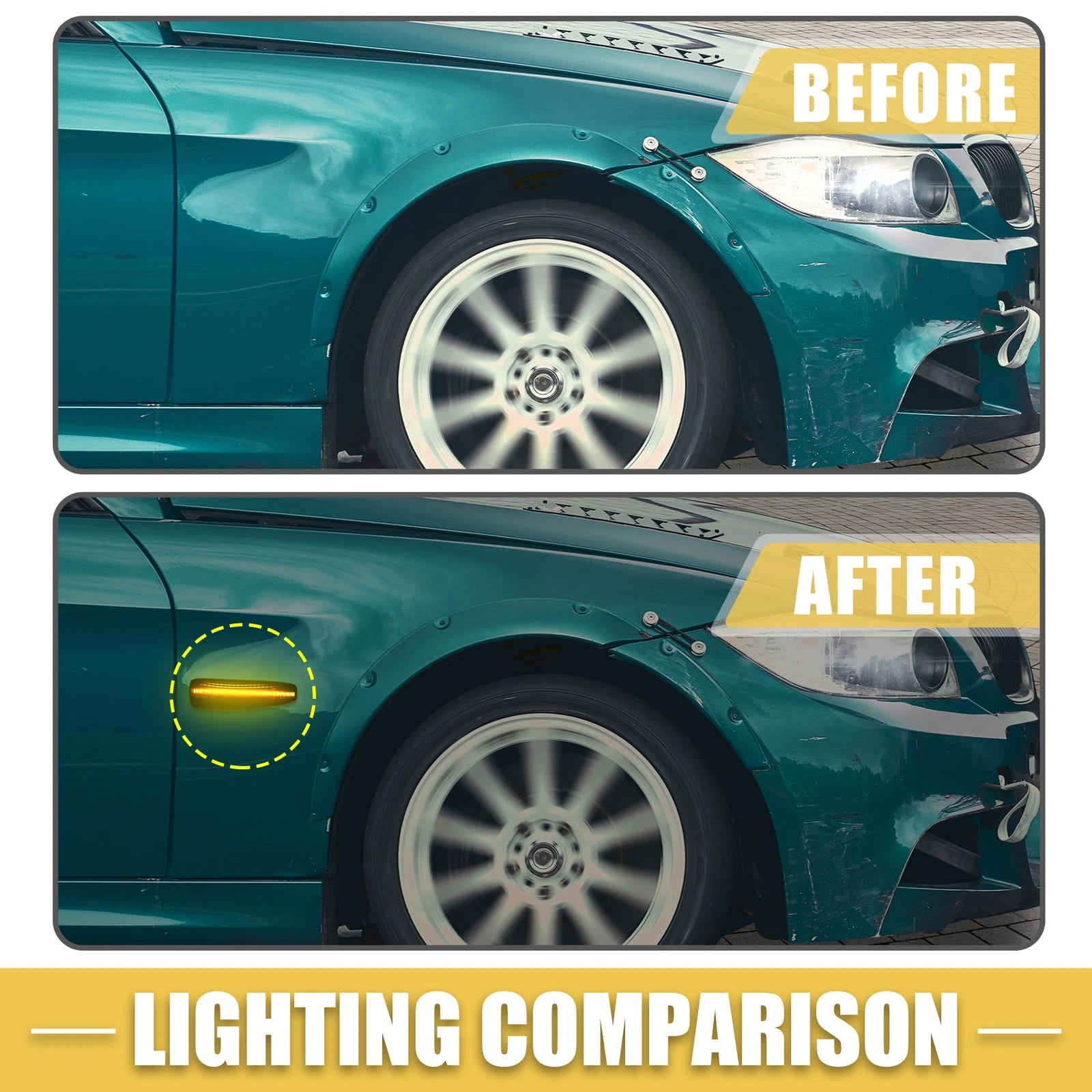 Front LED Side Marker Light 1 Pair for Mitsubishi (2000–2023)
