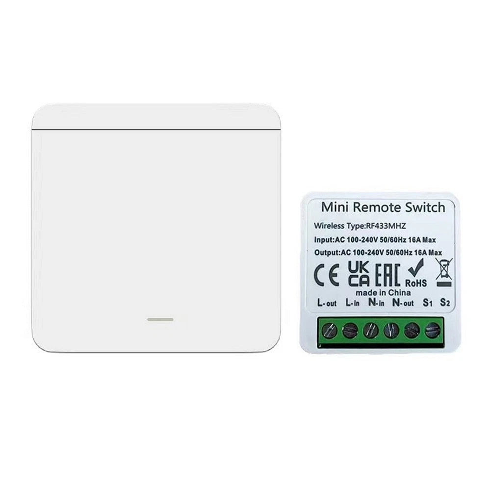 Wireless Remote Switch 16A RF433MHz for Fan and Lighting Control (100V-240V)