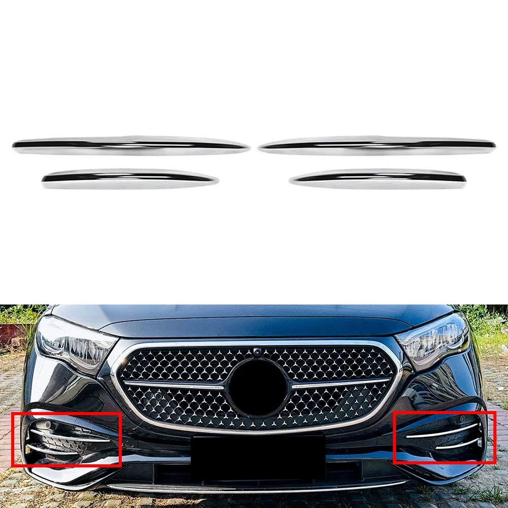 Fog Light Grille Strip Trim for Mercedes Benz E Class W214 (2024–2025) Silver