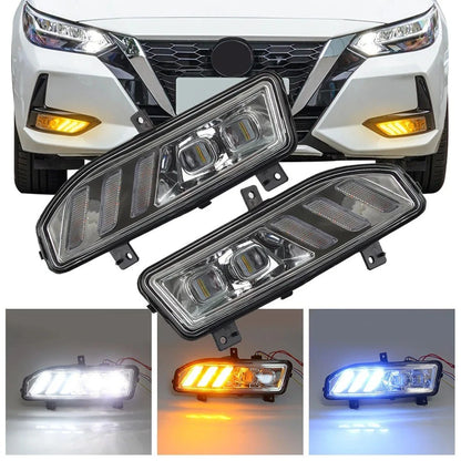 1 Pair Daytime Running Light DRL Lamp for Nissan Sentra (2013–2019)