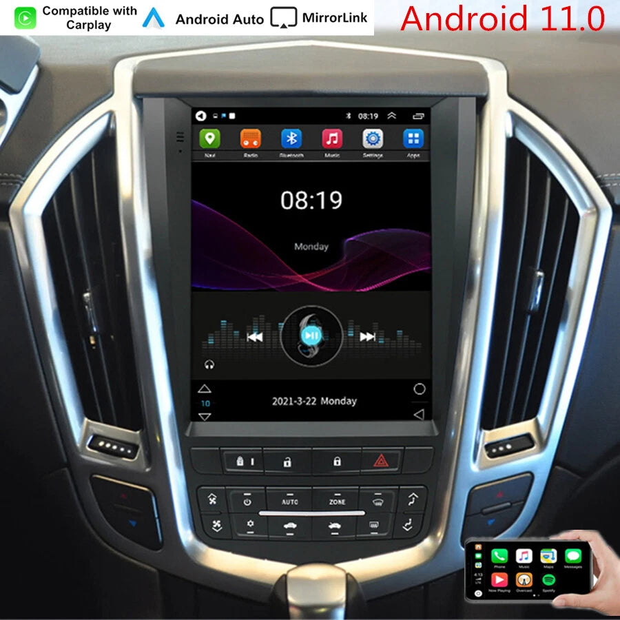 9.7" Android 11 Stereo Radio GPS FM Player for Cadillac SRX (2009–2012)
