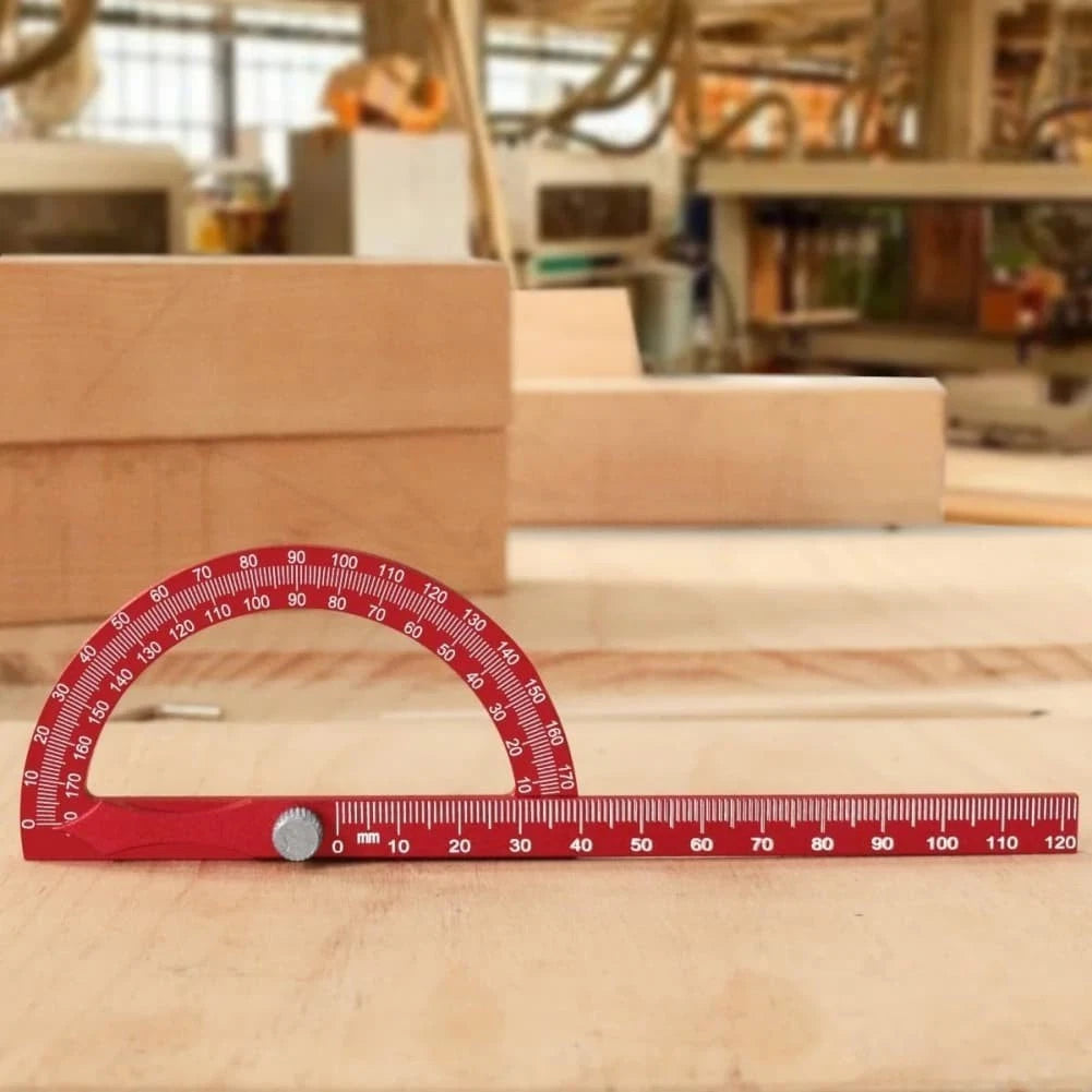 6.7 Inch Adjustable Aluminum Angle Protractor (0 to 180 Degree Scale)
