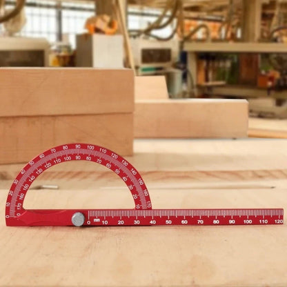6.7 Inch Adjustable Aluminum Angle Protractor (0 to 180 Degree Scale)