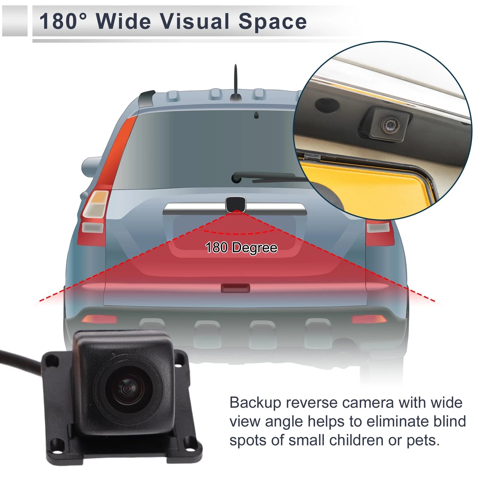 Rear View Camera Backup for Hyundai Sonata (2015–2017) 120-180 Degree