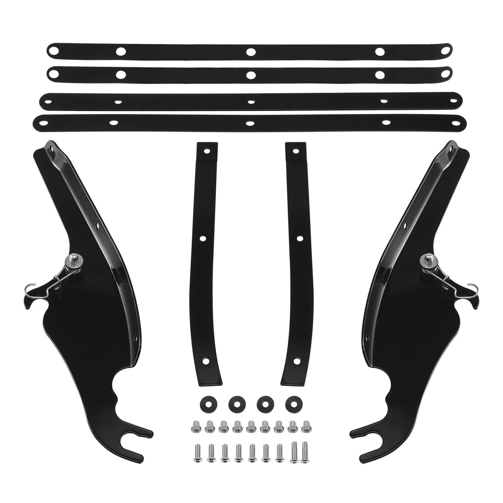 Chrome/Black Windshield Mount Bracket for Harley Heritage Softail (2000–2017)