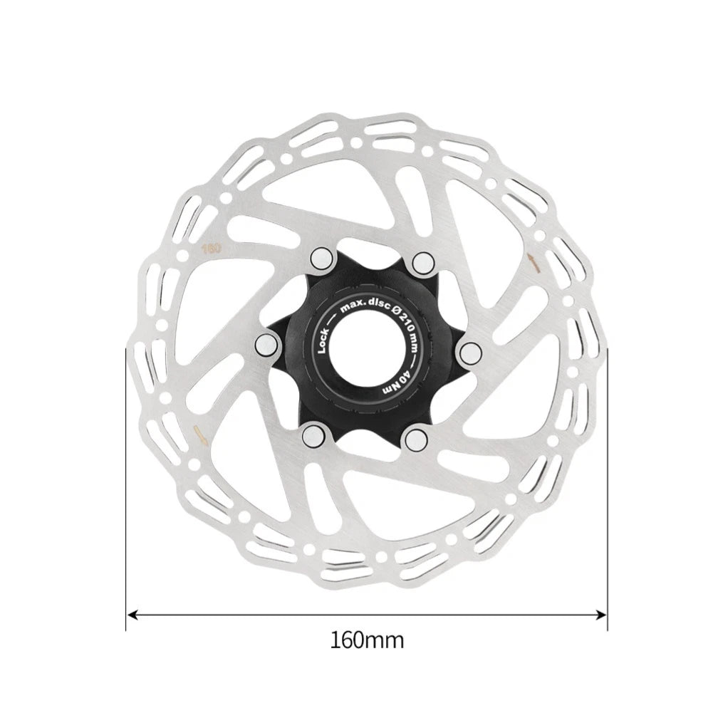 160mm Bicycle Disc Brake Pads Center Lock Design Heat Dissipation Steel
