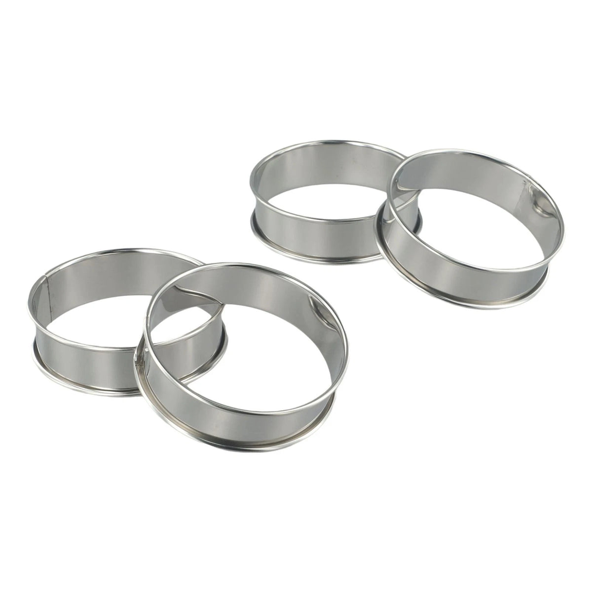 Set of 4 Muffin Rings for DIY Baking (8.5cm Outer Diameter)