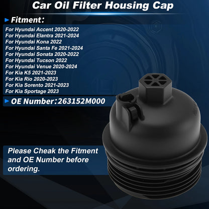Oil Filter Housing Cap for Hyundai Accent (2020–2022) 263152M000