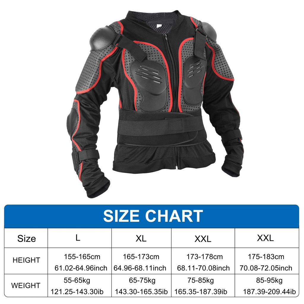 3XL Riding Protective Suit Replacement for Dirt Bike Motorcycle Off-Road (Red)