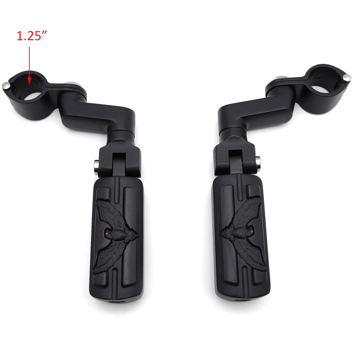 1.25" Foot Peg Clamps for Harley Sportster Touring (Black)