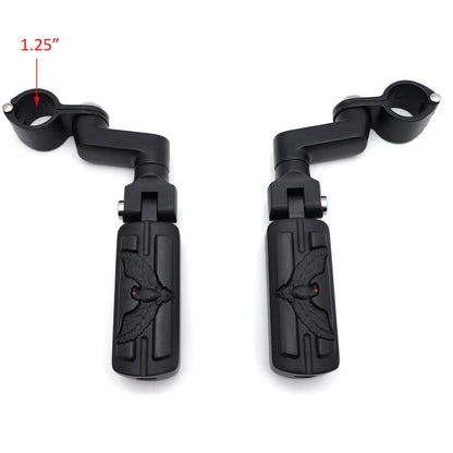 1.25" Foot Peg Clamps for Harley Sportster Touring (Black)