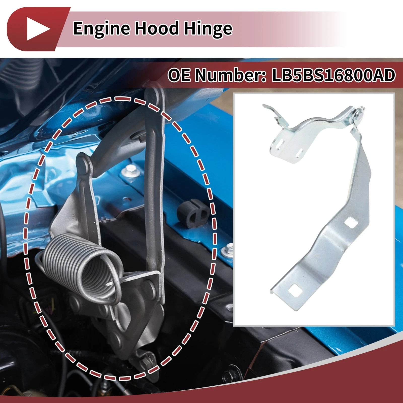Hood Hinge for Ford Explorer (2020–2023) Right Side, 1 pcs