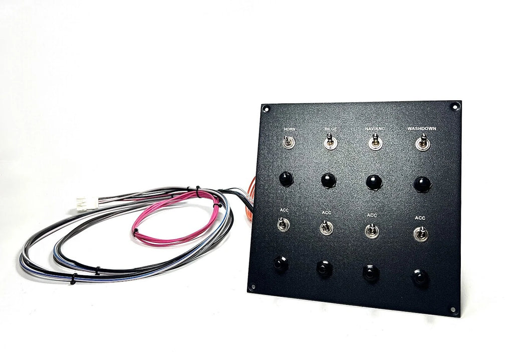 8 Switch Electrical Panel for Custom Applications (8 1/2in x 8 1/2in)