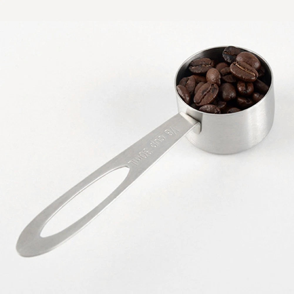 2X Stainless Steel Coffee Scoop Measuring Cups for Milk Powder & Sugar