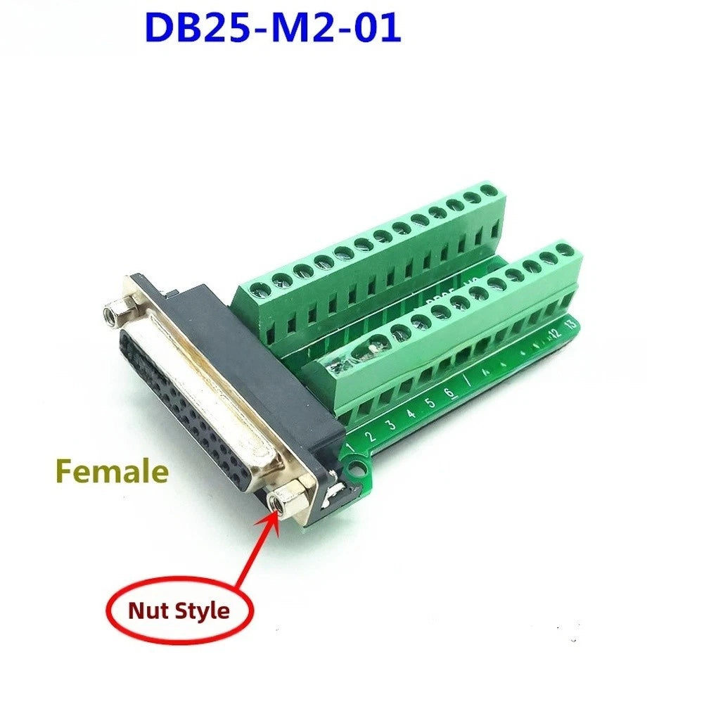 Terminal Block Adapter for DB25 Female Connector 25 Pin