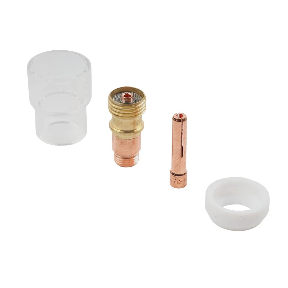 10PCS TIG Welding Torch Stubby Gas Lens #12 Pyrex Cup Kit for WP-17/18/26