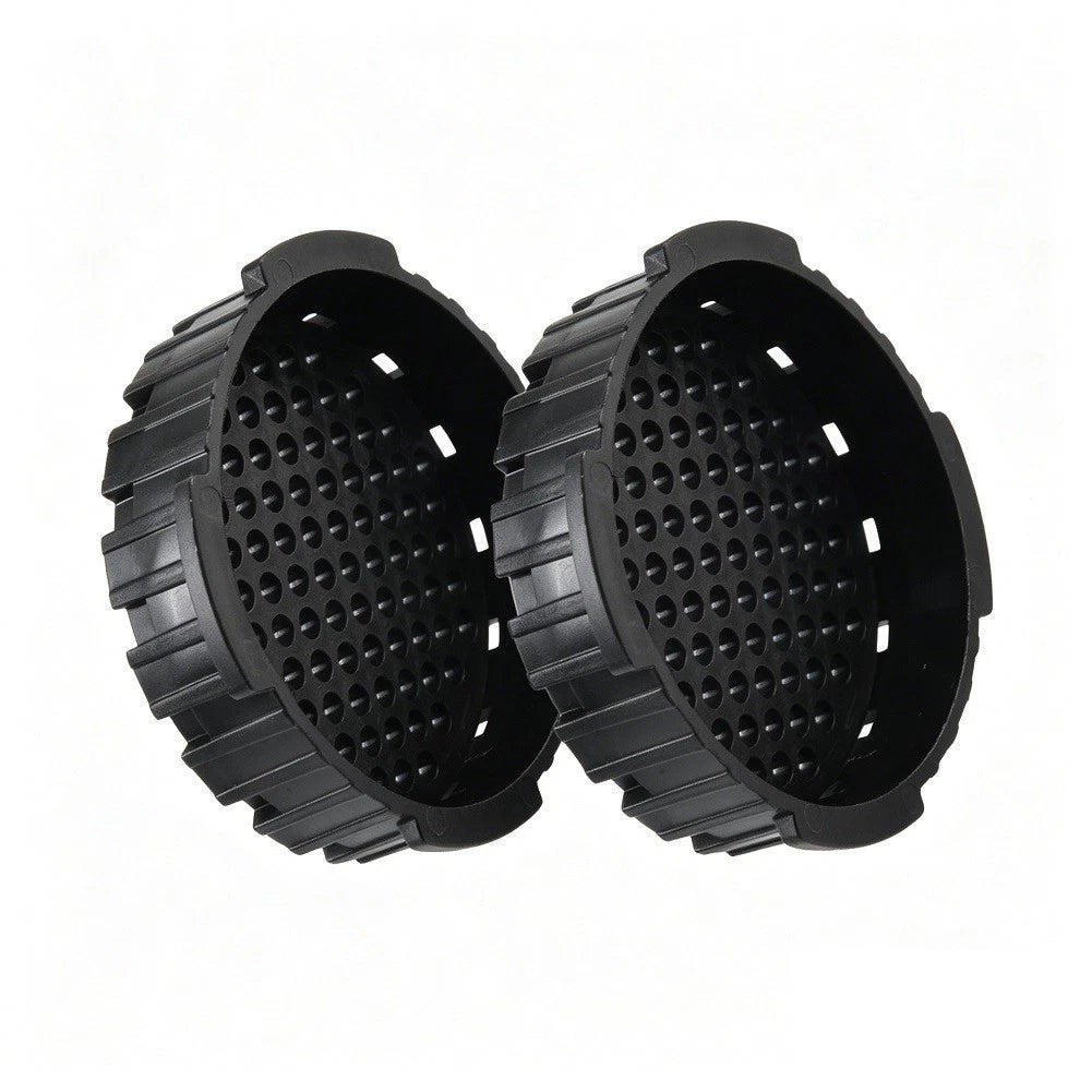 Filter Lid Cap Set of 2 for AeroPress Coffee Maker Black Rubber